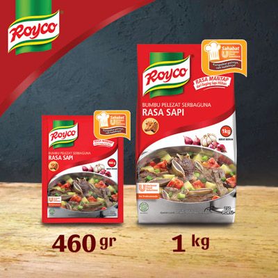 Royco Bumbu Pelezat Rasa Sapi 460g - Royco, with quality meat & spices authentic Indonesian that delivers the delicious meaty & umami flavour.